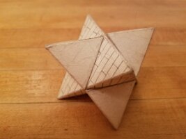 Stella octangula with brick and plain tetrahedron