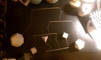 Platonic polyhedra mobile